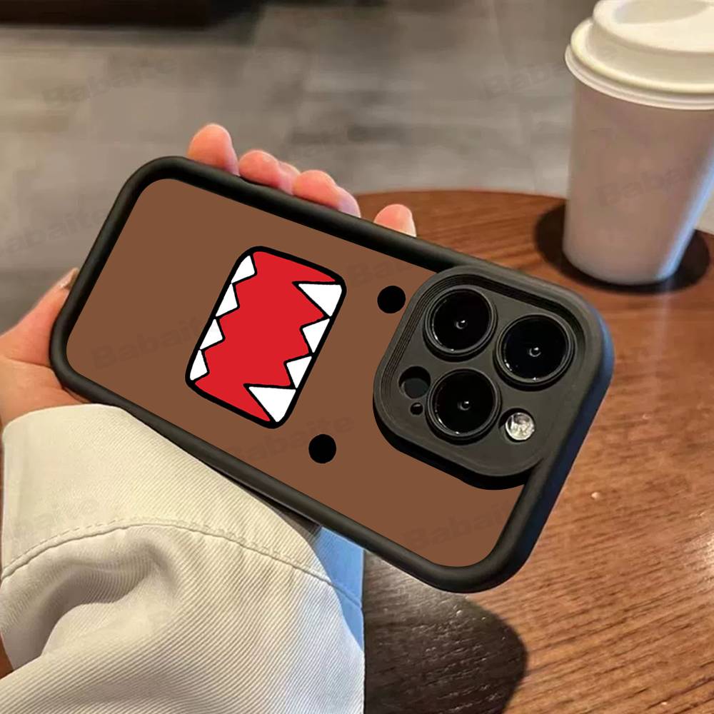 Cute Domo Kun Phone Case For IPhone 11 12 13 16 15 17 14 Pro Max Soft Funda Silicone Cover