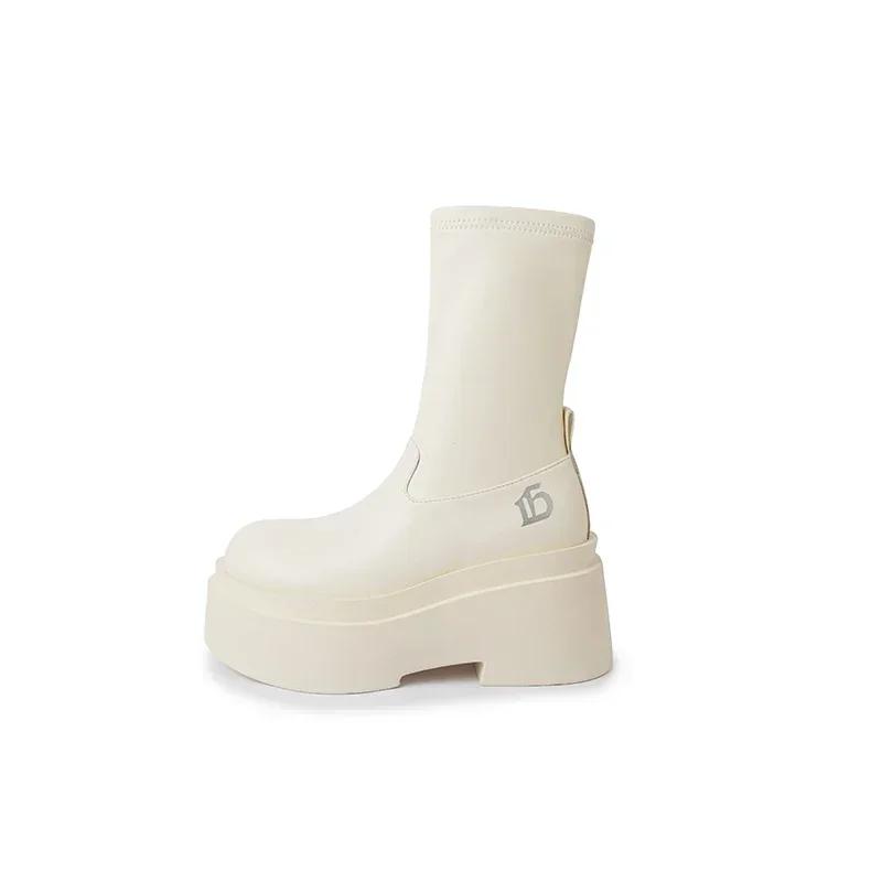 Fashion 2025 New Winter Shoes for Women Punk Boot Shoes Fashion Patform Wedges Heel Ladies Elegant Short Boots High Heel Gothic Shoes