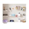 No-Drill Wall-Mounted Pegboard: Customizable Storage Hooks & Baskets Display for Home or Study Room.
