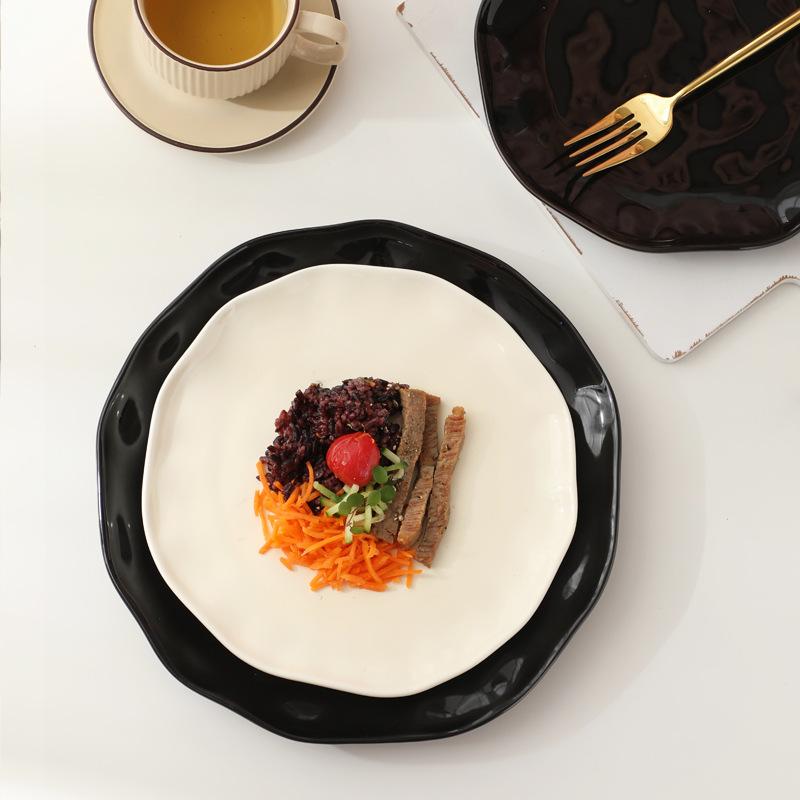 Direct Supply Of Nordic Style Ceramic Plates, Household Ceramic Western Food Plates, Steak Plates, Pizza Plates, Hand-Squeezed Vegetable Plates