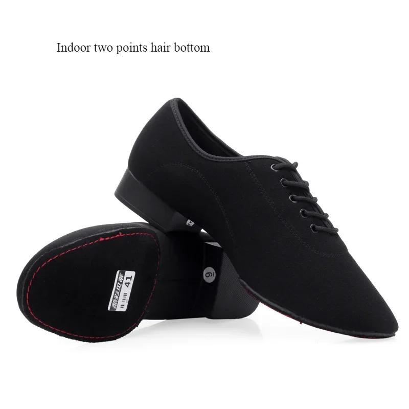 Modern Jazz Sneaker for Men Outdoor/indoor Ballroom Waltz Latin Salsa Dance Shoes Oxford Upper Adult Black for Low Heel