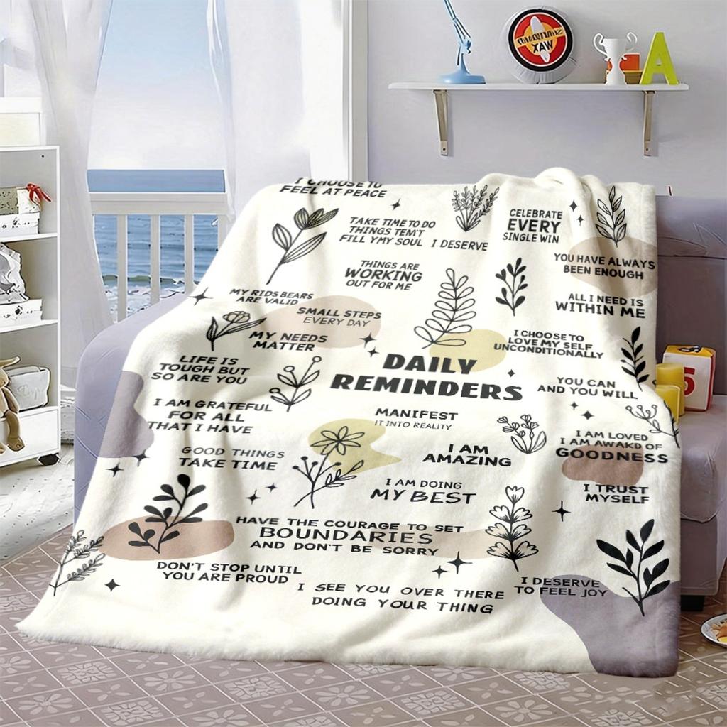 2026 New Arrivals 1pc Women'S Inspirational Gift Blanket, Women'S Get Well Soon Gift Blanket, Positive Warm Hug Gift Blanket, Soft And Comfortable Bla