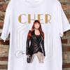 Neues Cher signiertes Baumwoll-T-Shirt in Weiß, alle Größen