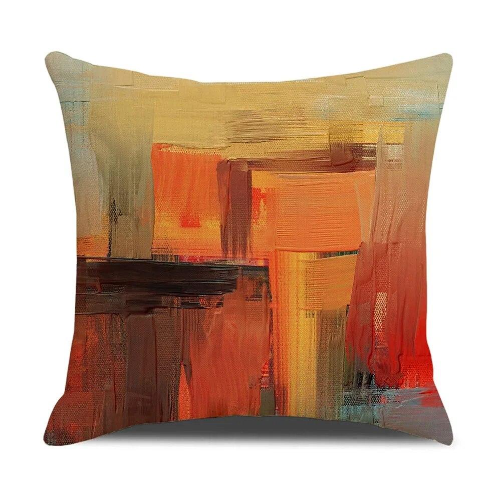 Abstract Color Pillowcase 45x45cm Retro Graffiti Print Cushion Cover Sofa Chair Polyester  Modern Room Home Decoration