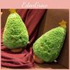 35cm Green Christmas Tree Plush Pillow Doll For Room And Sofa Decoration