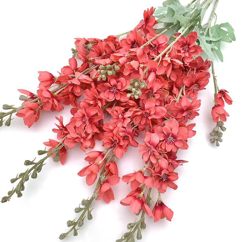 Artificial Delphinium Grass Artificial Flower Branch Home Decoration Wedding Floral Materials Banquet Event Prop A4372