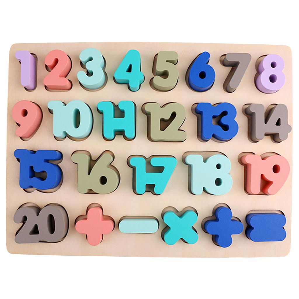 Wooden Blocks puzzle playing Developmental Colorful Montessori Christmas Birthday Gift Toddler