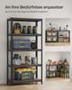 SONGMICS Shelving Unit, 40 X 90 X 180 Cm, 875 Kg Load Capacity (175 Kg Per Shelf), Industrial, Adjustable Storage Shelves, for Living Room, Kitchen