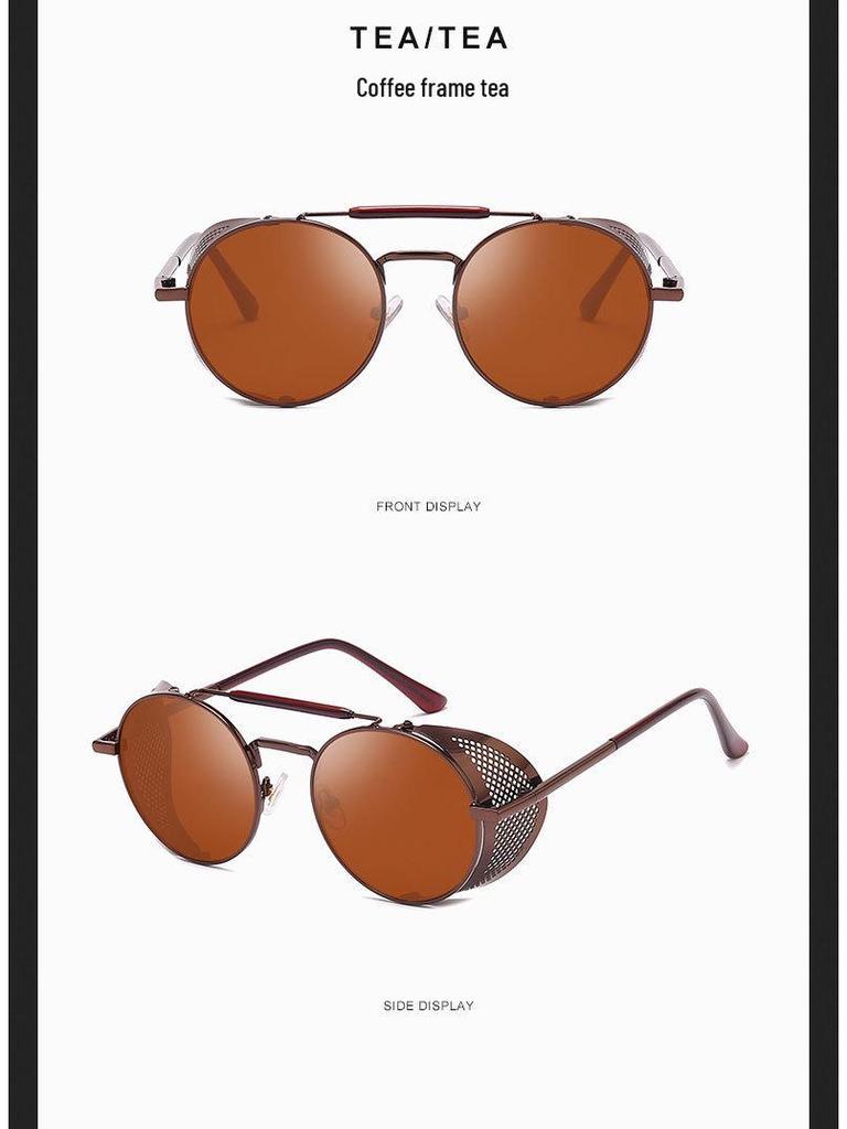 Retro Steampunk Reflective Windproof Sunglasses