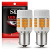 2Pcs Ceramic 1156 PY21W BAU15S LED Canbus P21W BA15S LED Bulbs No Hyperflash BAY15D 1157 P21/5W 36SMD 3030 Car Turn Signal Lights W/ Fan Auto Lamps