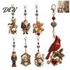 Festive Holiday Accessory Christmas Theme Keychain Pendant, Santa Reindeer Snowman Angel Hanging Decor, Backpacks School Bags Decorative Charm,