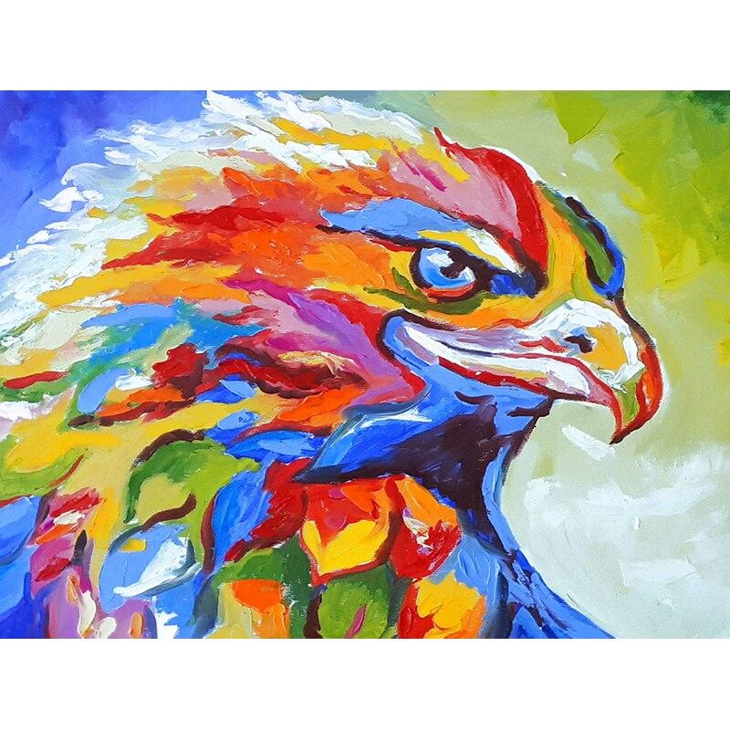New 5D DIY Diamond Painting Eagle Head Diamond Embroidery Animal Cross Stitch Full Round Drill Home Decor Manual Art Gift