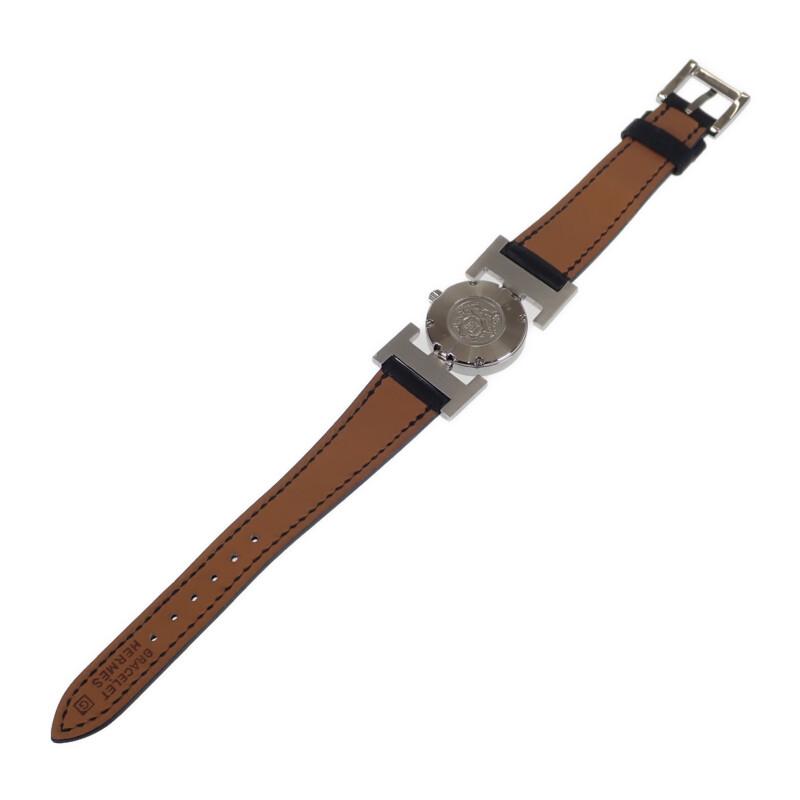 HERMES PA1.210 Watches Stainless Steel/leather Women SilverDial