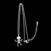 Stainless Steel Skull Pendant Necklace: Electroplated Colorfast Clavicle Chain Jewelry for Halloween