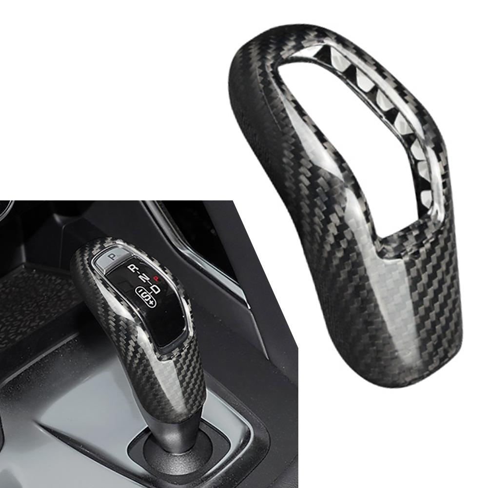 Carbon Fiber Car Gear Shift Knob Cover Trim decorative Sticker For Land Rover Range Rover Sport 2014 2015 2016 2017