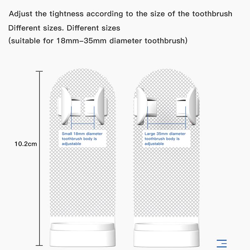 Electric Toothbrush Holder Wall Mount Elastic Hold Protect Toothbrush Handle