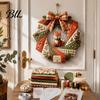 Einzigartiges Weihnachtsgeschenk für Lehrer, Weihnachts-Stoffkranz DIY-Set, Patchwork Anfängerfreundlich, Handgemachte Bastelbedarf Dekoration Set Haustür, Wand