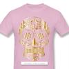 2023 New Men's 100% Cotton Hip Hop Fashion Leisure Fun Gold Skull Print Pattern High Quality Comfortable Street Fitness