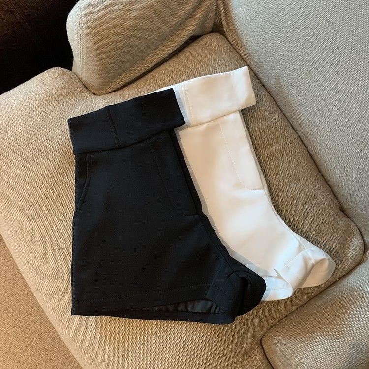 Women Shorts Black Shorts Women Harajuku Elegance High Waisted Shorts A Line Slim Casual Girl Straight Pants Sexy