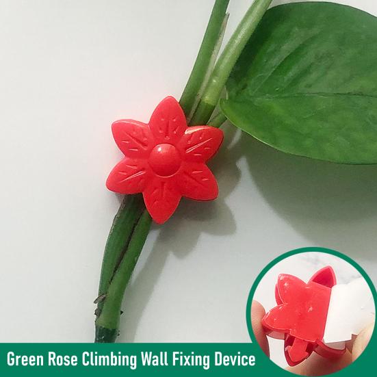 10Pcs Plant Fixing Clips Climbing Vine Wall Fixture Clips with Adhesive Leaf Flower Design Fixing Clips for Indoor Outdoor Pothos Wall Vines
