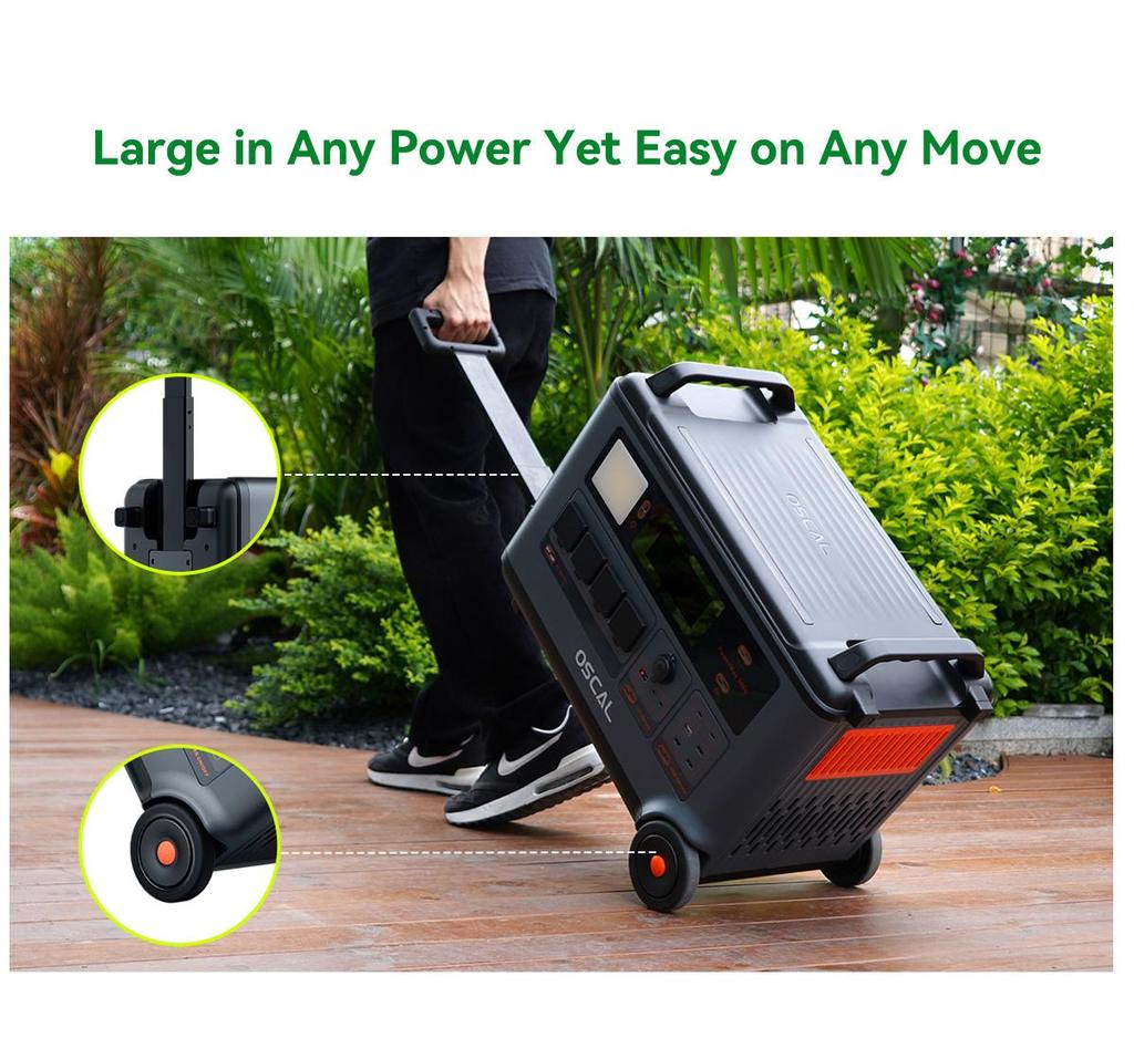 Oscal PowerMax 6000 6000W Power Station, 3600Wh LFP Battery Power Station, 14 Outlets, 3500+ Life Circle, Smart APP Control