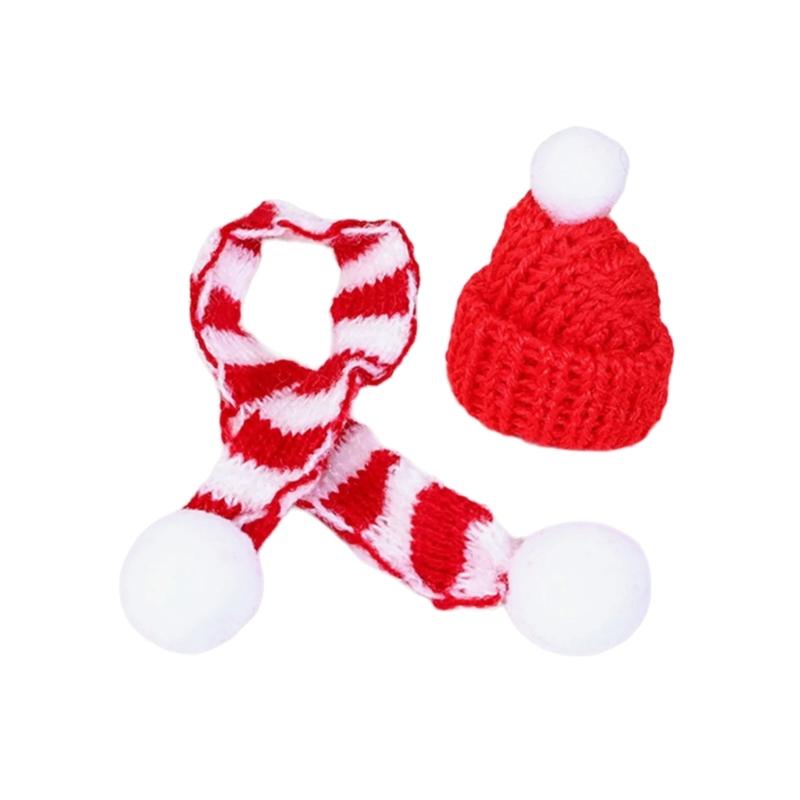 

Christmas Knitted Hats Soft Celebration Warm Hats Interactive Holiday Hats for Men Women Kids красный/белый