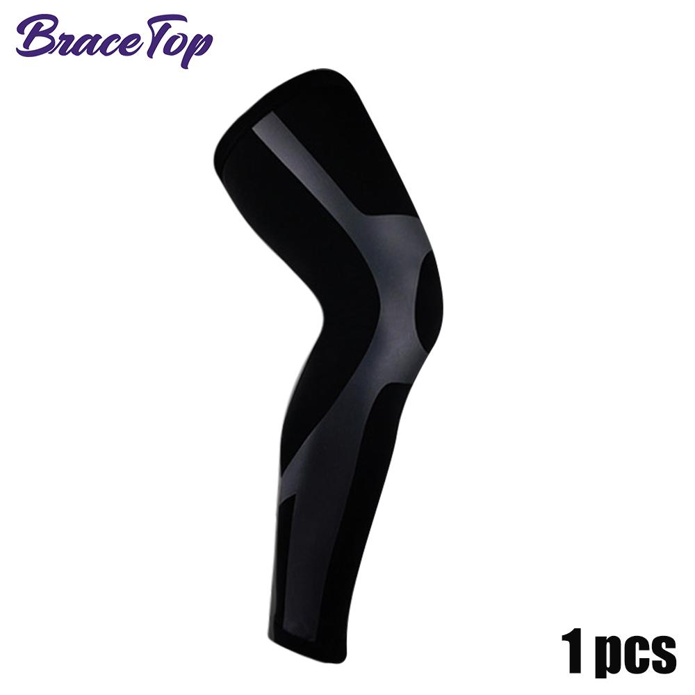 

Bracetop 1 Pc Super Elastic Basketball Leg Warmers Calf Thigh Compression Sleeves Knee Brace Soccer Volleyball Cycling Men Women M for weight 45-65kg