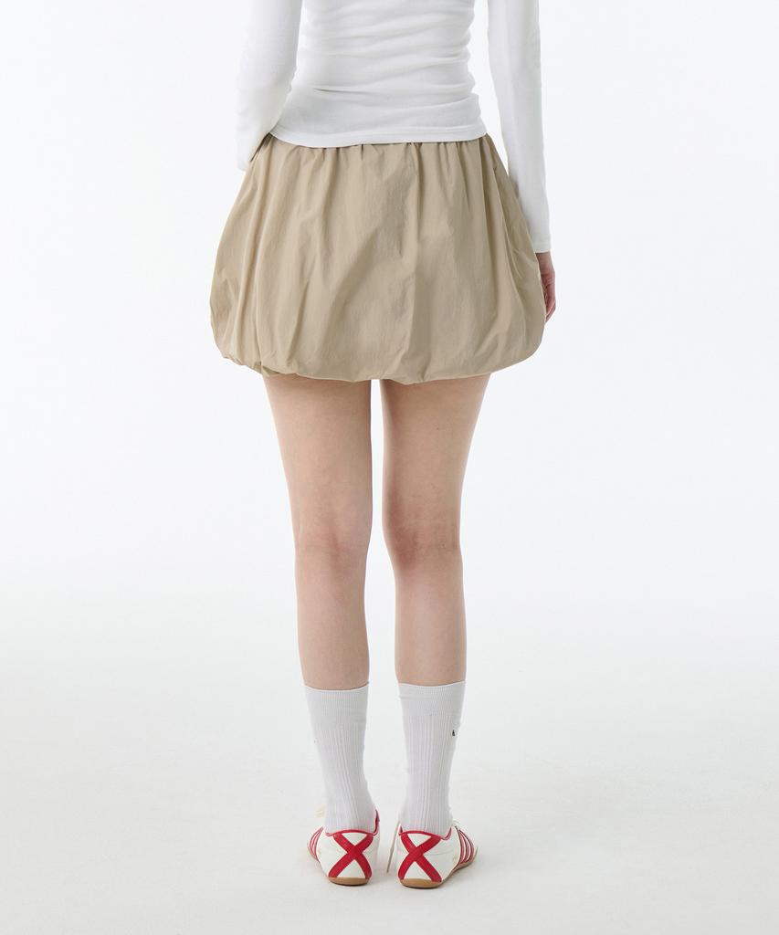 Musinsa Standard Woman Women'S Balloon Elastic Mini Skirt [Beige]