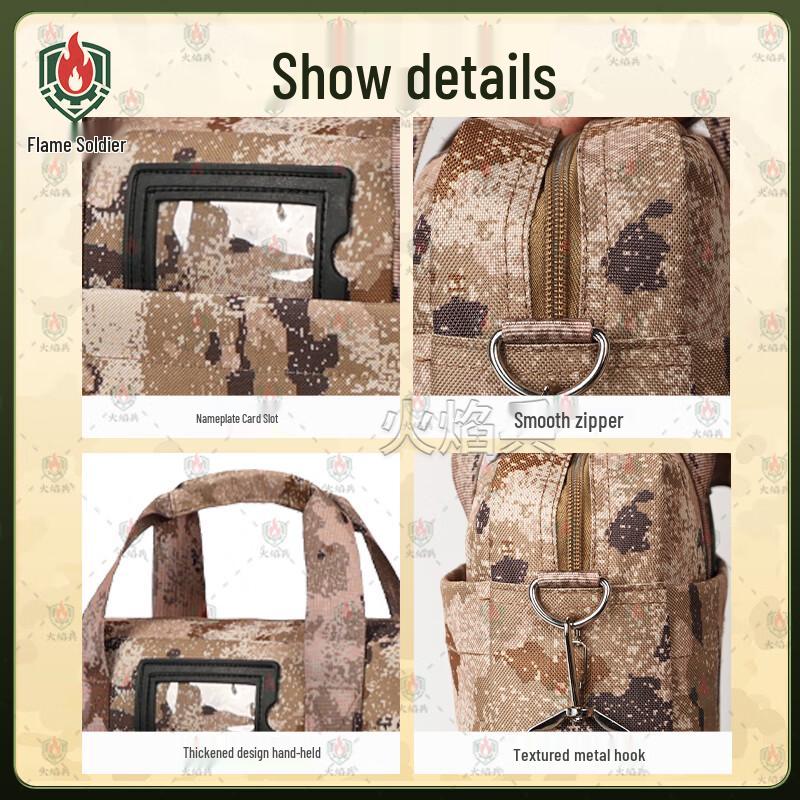 Flame Soldier Camouflage Briefcase Laptop Bag