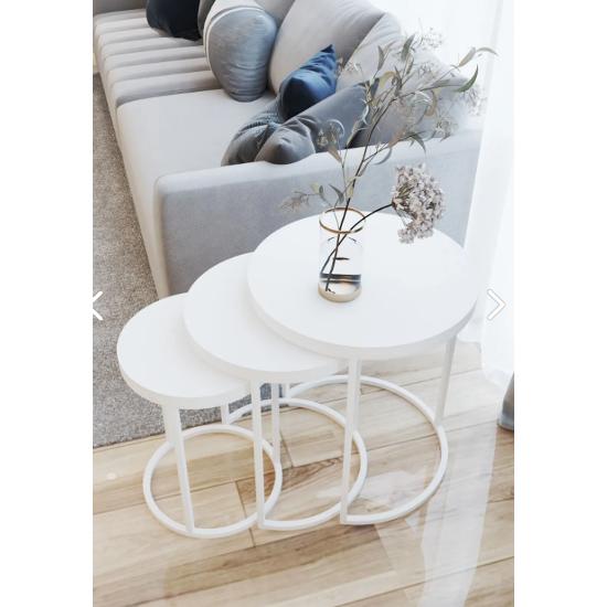 3 lü C Lüx Zigon Sehpa