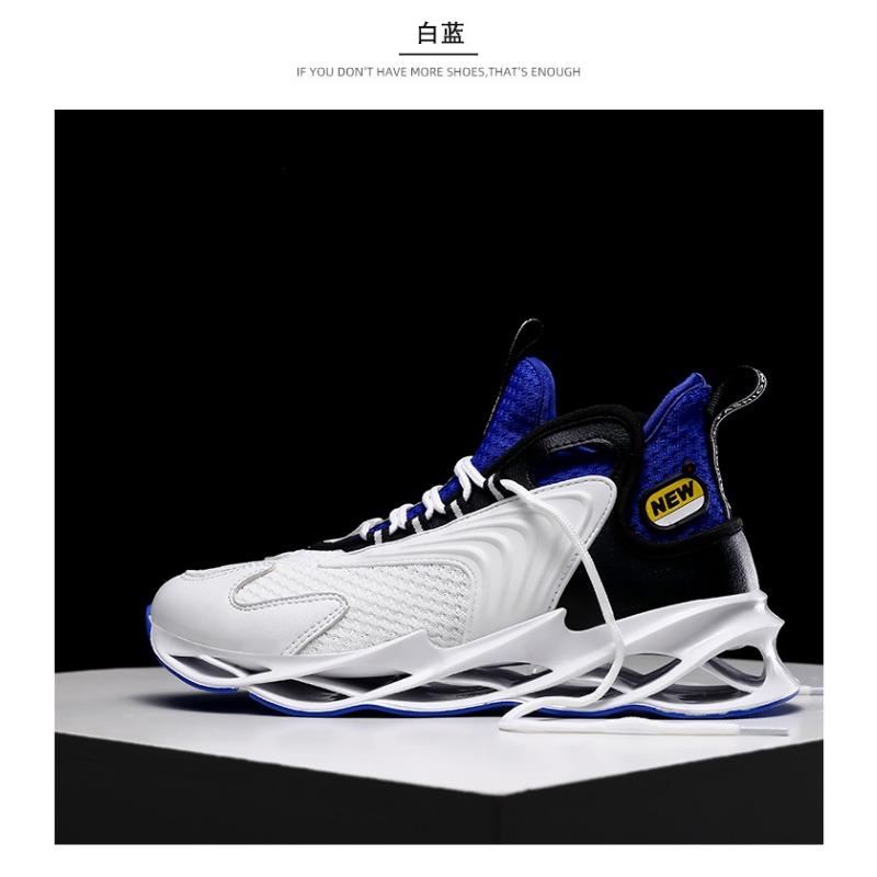 Men's High-top Sole Sneakers Breathable Knit Non-slip Shock Absorbing Casual Sports Shoes