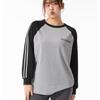 Plus Size Yoga Set: Loose Fit Color Block Long Sleeve, Hip-Covering Quick Dry for Running & Tennis.