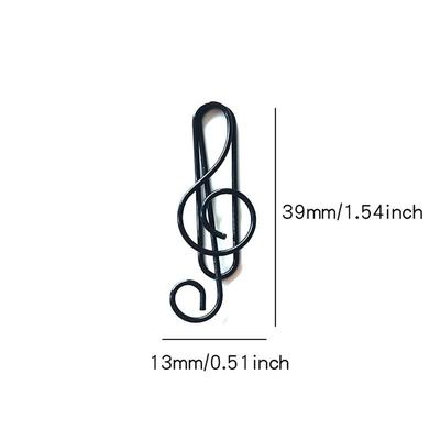 20 PCS Music Note Clip Creative File Clamp Paper Clip Bookmark Gold Paper Clip Metal Office Cute Binder Kawaii Stationery Clip