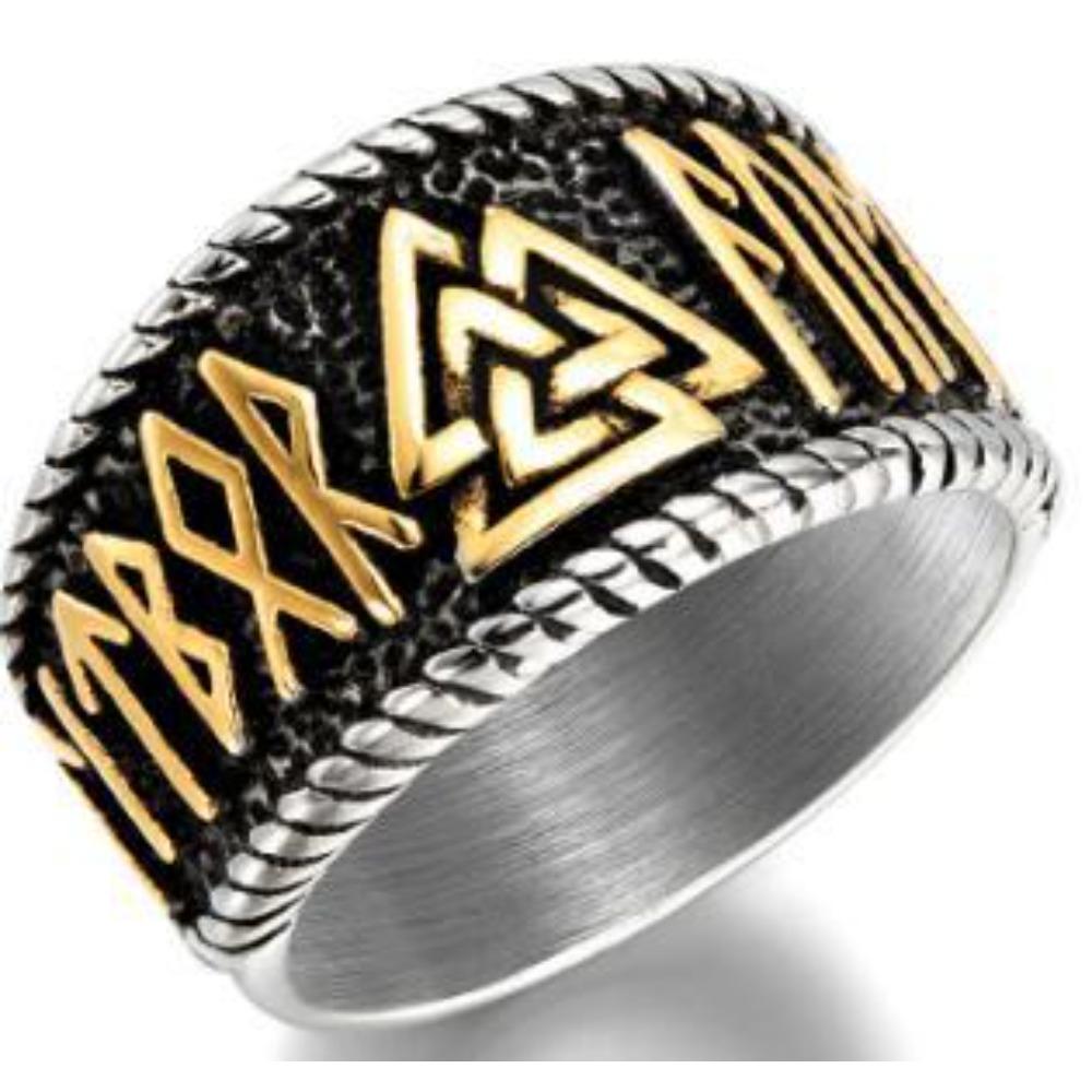 Nordic Vintage Ring Titanium Steel Rust Free Fashion Jewelry for Women Men Trendy Accessories