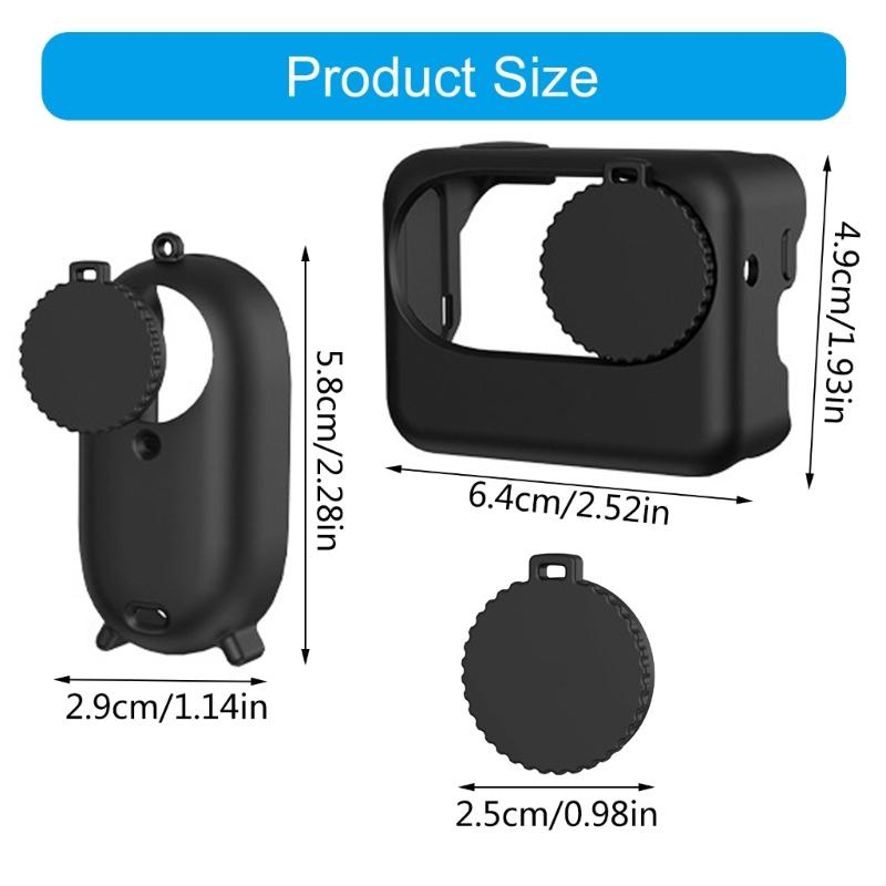 For 360 GO 3S Camera Silicone Case Antiscratch Protective Thumb Camera Silicone Soft Skin Protector Camera Accessories