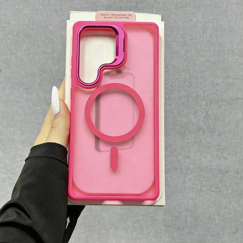 

Translucent Matte Armor Case For Samsung Galaxy S26 S25 S24 S23 Ultra Plus FE A16 A26 A36 A56 A17 Magnetic Wireless Charge Cover Galaxy S24 Ultra