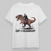 Women's Plus Size Trend Classic T-Shirt Tyrannosaurus Rex Businessman Print Tee