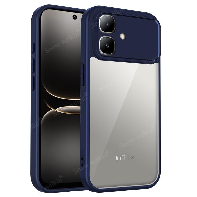 Transparent Silicone Case For Infinix Smart 20 Smart20 4G PC Back TPU Bumper Shockproof Clear Phone Cases Cover