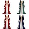 Charming 18th Century Floor Length Medieval Dress In Rich Colors For Renaissance Festivals