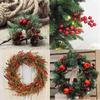 500/50pcs Mini Artificial Red Berries DIY Floral Wreath Ornament Fake Berry Cherry Stamen Christmas New Year Party Home Decor
