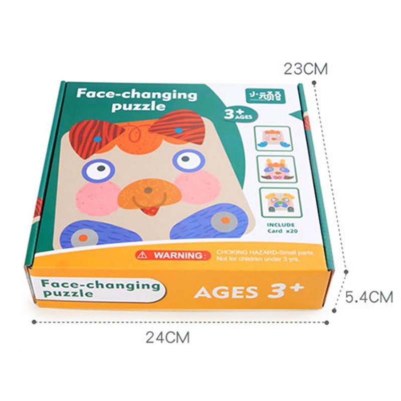 

Children Animal 3D Puzzles Toys Face-changing Creativity Matching Puzzles Games Montessori Education Wooden Toy Gift For Toddler
