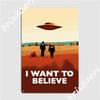 The X Files I Want To Believe Fbi Poster Metal Plaque Club Decoration Pub Retro Designing Tin Sign Poster