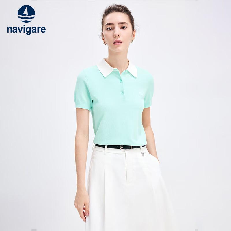 Navigare Women s Short Sleeve Knit Polo T-Shirt XL