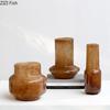 Creative Amber Color Glass Vase Hydroponic Floral Vases Table Decoration Flower Arrangement Ornaments Room Aesthetic Decor