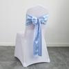 30pcs New Wedding Banquet Venue Chair Covers Back Flower Bows Silk Scarves Chair Backs Floral Patterns Ding Decorative Ribbons