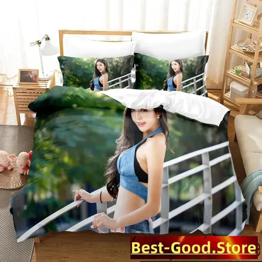 Sexy Y2K Mädchen Sexy Bettwäsche Set Jungen Mädchen Einzelbett Queen King Size Bettbezug Kissenbezug Bett Jungen Erwachsene Heimtextil