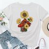 Trippy Sunflower Mushroom Psychedelic Psychedelic Freedom Womens T Shirt P1 PR A
