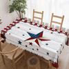American Flag Star Rectangle Tablecloth for Table Decor Holiday Party Waterproof Reusable Table Cloth for Table Dining Room