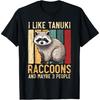 Tanuki Tvättbjörn Skräppanda Japansk Mårdhund Djur T-shirt