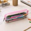 Lightweight Transparent Pouch Clear PVC Pencil Case, Waterproof Stationery Bag for Students, School Case Pen Exam, Large Capacity Zipper Splash-proof